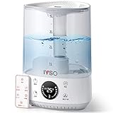 「2021最新版」加湿器 IVSO 超音波式 卓上 加湿器 4L大容量 静音 簡単給水 空気清浄 14畳対応 3段階霧量調整可能 空焚き防止