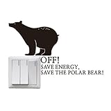 かわいいクリエイティブスイッチステッカーはヒントウォール保育園の装飾を切り替え -ホッキョクグマ