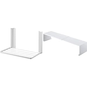 山崎実業(Yamazaki) 洗濯機横マグネット折り畳み棚 ホワイト 約W41XD27XH25.5cm タワー 省スペー…