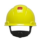 3M Hard Hat H-709R-UV, UVicator Sensor, 4-Point Ratchet Suspension, Bright Yellow by 3M