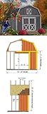 Best、納屋、デンバー12 ' x 20 ' Wood Shedキット