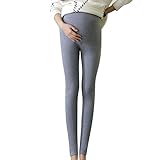 hibote 妊婦 ウェア　薄い　スリム　レギンス　足ズボン　ライトグレー/L