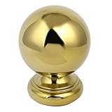 uxcell ボールトップキャップ 階段ニューエルフェンスポスト用 89mm 304ステンレススチール ゴールドトーン