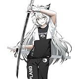 MZYSTJ Arknights アークナイツ ラップランド 印象Tシャツ 半ズボン コスプレ衣装 男女兼用 春夏服 (Tシャツ,XXXL)