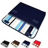 suono スオーノ MacBook Neo ケース 「FILO」 (ネイビー・ストライプ) ハンドメイド 日本製 13インチ