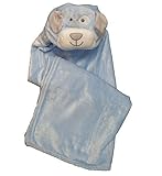 Supersoft Superior Quality Velour Baby Hooded Wrap - Blue Puppy Dog Design by KATIES PLAYPEN? / BABY