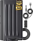 Biling 室内アンテナ 屋外両用 テレビアンテナ HDTVアンテナ 地デジアンテナ UHF VHF対応 240KM受信範囲 ブースター付