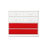 アルファタカバ オシャレなママ必見のキュアセレクトシリーズ 100cm幅4段レッド取っ手ハートクリア