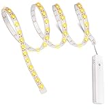 LEDストリップロープライト、Hosyo 1 M 60 LEDテープライトナイトステップ照明モーションセンサー階段キッチンクローゼットのキャビネットベッド( 4 AAAバッテリーOperated , 