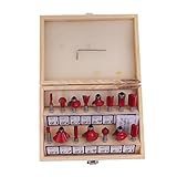 Dovewill ルータカッタービット　　ルーティング　シャンク　　木製ケース含む　ツール　　　全2サイズ2様式 - 6mm, 15本