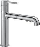 Delta Faucet 4159-AR-DST Signature Single Handle Pull-Out Kitchen Faucet, Arctic Stainless [並行輸入品]