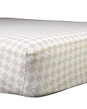 Abstract Baby Argyle Print Fitted Crib Sheet (24" x 38", Beige) by Abstract [並行輸入品]