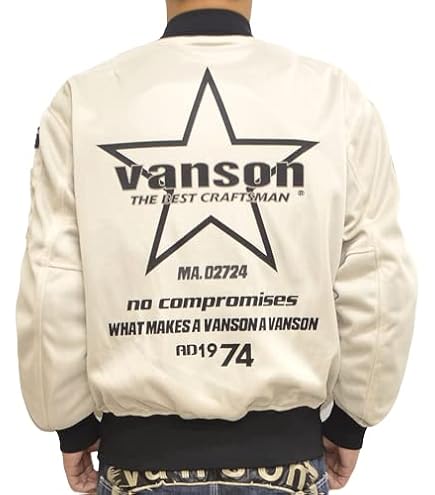 vanson MA-1 フライトジャケット M ベージュ VANSON 【在庫あり 即納】VANSON バンソン Lサイズ VS23109W MA