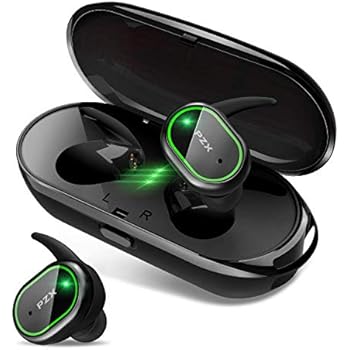 【2019進化版 Bluetooth5.0 HiFi高音質】Bluetooth イヤホン 自動ペアリング 完全ワイヤレス イヤホン 両耳 左右分離型 IPX6防水 軽量 ブルートゥース イヤホン マイク付き タッチ式 Siri対応 ノイズキャンセリング&AAC対応 技適認証済 日本語音声提示 iPhone/iPad/Android対応 PZX (green)