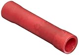 Morris Products 10182 Butt Splice Connector, Vinyl Insulated, Red, 22-16 Wire Size (Pack of 100) [並行