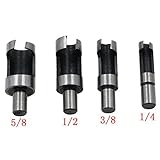 RaiFu ドリルビットツール 4本/セット コルク 炭素鋼 木材 プラグ カッター 切断ツール 4pcs プラグ