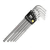 Wiha 36998 Hex L-Key Set, Long, Inch Ball End in ProStar Holder, Chrome Finish [並行輸入品]