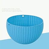 RaiFu 植木鉢 吊り下げ 自動給水 編み込み シミュレート ラタン プラスチック製 水の貯蔵デザイン ホーム オフィス 装飾 スカイブルー