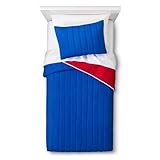 Circo Reversible Quilt and Sham Blue and Red Twin Size [並行輸入品]