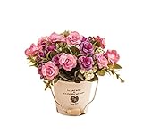 装飾鉢植えニースシミュレーション植物人工紫のバラ