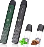 ECOCCO DR model2電子タバコ互換 ドクターベイプモデル2互換 ベイプ 本体 dr.vape Model2互換 スターターキット バッテリー 大容量450mAh2本（黒バッテリー*1、緑バッテリー*1） モデル2 クラシックスモーク メンソール カートリッジ 2個付き