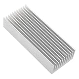 オーディオファン ヒートシンク アルミ 放熱板 40mm × 100mm × 20mm シルバー 1個