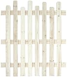 天然木製 ボーダーフェンス (ピケット ミドル) 1枚 幅99cm×高さ117cm ウォッシュホワイト JSBF-1170WHT