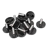 uxcell ガスストーブノブ ガスこんろ オーブンスイッチ 点火ツマミ コントロールノブ　プラスチック製ノブ　スイッチ　ブラック　キッチン　14個入