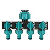 4ウェイホーススプリッター 分岐ホースパイプ 蛇口分岐コネクター 分岐継手 散水コネクタ クイックコネクター 4方向 設置簡単 ガーデン灌漑システムキット 散水用具 家庭菜園 園芸