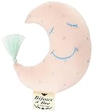 Bijoux & Bee(ビジュー&ビー) 星プリントオーガニックコットン三日月ラトル<日本製> ピンク