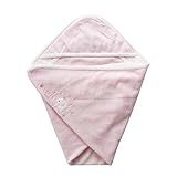 ふわふわ甘撚（あまよ）りパイルのベビーアフガン おくるみ ピンク