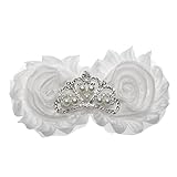 Domybest 子供ヘアバンド コットンのベルト かわいいラインストーンを飾る クラウン 写真小道具 誕生日 出産祝い 百日記念 プリンセス風 良い弾力性 3-10歳に適して 7色