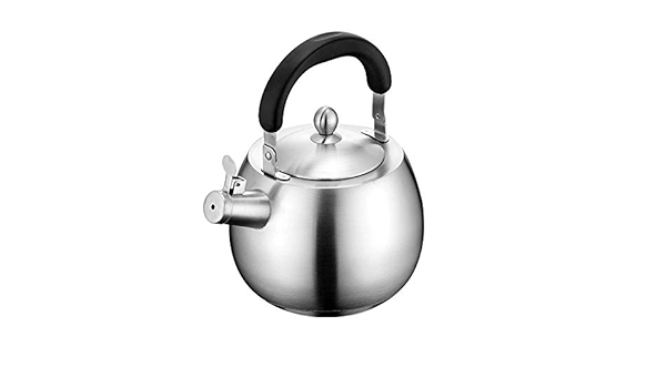 Amazon 世帯のガスこんろ 5lのためのステンレス鋼のティーポットのやかんの平らな笛のやかん やかん ケトル オンライン通販