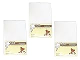 DK Glovesheets Three Fitted 83 x 50cm Crib Sheets 100% Organic Cotton - To Fit Chicco Next 2 Me & Lu