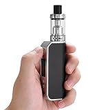 80W 2200MAH 電子タバコ キット、高品質アトマイザー（電子タバコ/vape/爆煙/禁煙サポート) ニコチンなし LED ディスプレイ管理 禁煙減煙サポート 禁煙セット (ブラック)