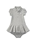 ラルフローレンの子供服　POLO　RALPHLAUREN　ベビー　女の子ツーピースセット　９０ｃｍ [並行輸入品]