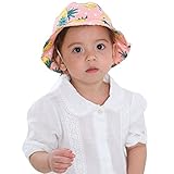 Sunworld　ベビー用ハット　キッズ　帽子　UVカット　子供サンバイザー　フィッシャーマンハット (ピンク)