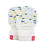 GoumiKids有機ソフトStay OnユニセックスScratchベビーミトン – Stops傷や細菌Prevents 0 - 3 Months GK1001