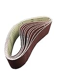 [トライハウス] ベルトサンダー 交換 ベルト ペーパー 100 mm × 915 mm 10 枚 セット (1.#80)