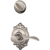 Schalge F94ACC619BRKLH Satin Nickel Interior Pack Accent Lever Left Handed Dummy Interior Pack with 