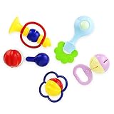 Coolplay 5点ベビーRattle Teether Toyセット – プラスチック手振るJingle Bellおもちゃfor赤ちゃん、幼児、新生児