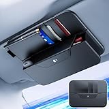 トヨタ カローラツーリング 車用 サンバイザーポケット サンバイザー 収納ポケット メガネクリップ サングラスホルダー 小物入れ ケース 多機能 ポケット バッグ カード ポケット 大容量