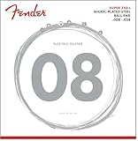 Fender エレキギター弦 Super 250 Guitar Strings, Nickel Plated Steel, Ball End, 250XS .008-.038