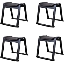 6脚まとめ買い4 ルーマニア製 ハイスツール ビーチ材 ブラック