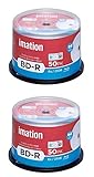 imation イメーション 1回録画用 ブルーレイディスク BD-R 25GB IM081 (片面1層/1-6倍速/50枚)ｘ２個セット