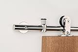 現代ステンレススチールスライドバーンドアハードウェアの木製ドア/ポリッシュクローム仕上げ – gallant-wtシリーズ 20 Feet Rail Length