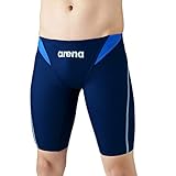 arena (アリーナ) レーシング水着 ハーフスパッツ ジュニア ネイビー×ネイビー×ブルー R140 ARN-1026MJ