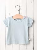 RUGGED WORKS ( ラゲッドワークス ) ベビー 日本製 Tシャツ 赤ちゃん 男の子 女の子 半袖 ベビー服 80㎝ サックス