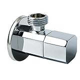 Alise真鍮Turn角度バルブin-wall角度用バルブHVはじくトイレ塗りつぶしバルブ水ヒーターホットとコールド水バルブ、1 / 2 ¡ ± IPS Inletコンセント、光沢クロム K3015