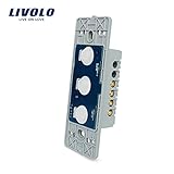 Livolo米国標準のベースタッチ画面壁ライトスイッチ3ギャング1 Way、vl-c503